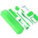 Annhua 8 Pcs Orthodontic Care Kit for Braces  Portable Braces Kit Cleaning Tools Tooth Pick Hygiene Set with Interdental Brush  Ortho Wax  Floss  Oral Mirror Included - Green