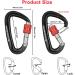 Flintronic Twist Lock Aluminum Carabiner Hook - 12KN Black - Ideal for Hammocks Swings Camping & Fishing - Durable Outdoor Equipment - Buy Online on GoSupps.com