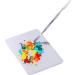 Buy Small Stainless Steel Makeup Palette - Professional Tool for Mixing Colors | Beauty Salon Essential - Buy Online on GoSupps.com