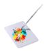 Mixing Palette Small Stainless Steel Makeup Palette Rec Shape Mixing Plate Tools with Spatula Nail Art Palette for Blending Cosmetic Shades