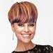 Synthetic Hair Bundles Button Women's Fluffy Black Gradient Brown Wig Fluffy Lifelike Short Straight Hair Cap Lace Front Wigs And One Size Gold - Buy Online on GoSupps.com