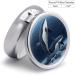 Decorative Round Pill Box - Whale Family Print 3 Compartment Medicine Organizer Portable Metal Pill Case - Buy Online on GoSupps.com