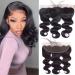 Hd Lace Frontal Body Wave 10 Inch 13X4 Human Hair Closure Ear To Ear Closure Free Part Pre Plucked With Baby Hair 150% Density Indian Real Remy Human Hair Natural Color