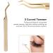 Eyelash Tweezers - Professional Precision Stainless Steel Tweezers for Eyelash Extensions | Beauty Salon Tools - Buy Online on GoSupps.com