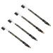 Lot De 4 Crayons Sourcils Avec Taille-crayon Et Peigne Noir Et Marron Maquillage Des Sourcils Naturel Compact Pour Femmes Voyage Et Usage Quotidien