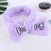 Omice Pink Hair Tie - Spa Bathroom & Makeup Loop | Coral Fleece Women's Headband | OMG Letters Beauty Hair Strap - Buy Online on GoSupps.com