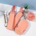 Hoshen Double-Sided Bathing Tool Set - 3-Piece Bath Ball, Back Strip, Glove, and Flower in Pink - Buy Online on GoSupps.com