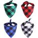 Oyccen 4PCS Checkered Dog Bandanas - Cotton Dog Scarves for Small Medium & Large Dogs & Cats - Buy Online on GoSupps.com