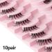 10 Pair False Eyelashes Reusable Thin Half False Eyelashes with Transparent Box Easy to Apply and Remove Fiber Natural False Eyelashes for Time-Saving Gift for Mom Grandma Wife Daughter(size:A) - Buy Online on GoSupps.com