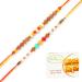 Ghasitaram Gifts Rakhi for Brother Rakhis Online - Set of 2 6045 6082 Rakhi Threads with 400 GMS of Besan Barfi