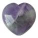 Manekieko Natural Fluorite Palm Worry Carved Heart Love Stone 40mm Crystals and Healing Stones