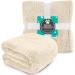 PetAmi Fluffy Waterproof Dog Blanket Fleece 40x60 - Beige Large | Soft Warm Throw for Large Dogs and Cats | Furniture Protector Sofa Couch Bed - Buy Online on GoSupps.com