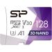 Silicon Power 128GB Micro SD Card U3 SDXC Up to 100MB/s High Speed Memory Card with Adapter for Cams, Steam Deck, DJI Pocket 2 and Drones