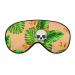 Skull Leaf Pattern Sleep Mask Eye Cover for Sleeping Blindfold with Adjustable Strap Blocks Light Night Travel Nap for Men Women
