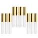 GANAZONO Lot de 10 Tubes L vres Brillants Vides 10 Ml Transparents Bouchon Dor Tube Rond en Plastique L ger pour Gloss et Huiles L vres Format Voyage Pratique