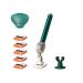 Fler the Razor Shave Set-women's razor with interchangeable shaving heads razor with bracket 6 replacement blades and protective bracket unisex-shaver razor blades with aloe vera vitamin E Pine Green
