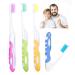 4 pieces of travel toothbrush foldable soft toothbrush travel toothbrush manual toothbrush toothbrush medium suitable for people with sensitive gums (pink yellow blue green)