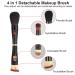 Falliny 4 in 1 Double Ended Makeup Brush Set - Portable Travel Foundation & Powder Brush for Blending Liquid & Powder Cosmetics - Buy Online on GoSupps.com