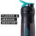 BlenderBottle SportMixer Tritan 820ml - BPA Free Black/Teal Protein Shaker & Water Bottle for Fitness Shakes - Buy Online on GoSupps.com