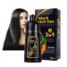 HADAVAKA 500 ml Black Hair Dye Shampoo Instant Hair Colouring Semi-Permanent Hair Dye 3-In-1 Shampoo For Men and Women Restore Hai