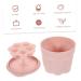 Buy Makeup Brush Cleaning Pad Set - Portable Cleaning Bowl & Tool for Beauty - Pink 8.5x8x6.8CM - International Shipping Available - Buy Online on GoSupps.com