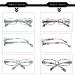 Ladies Reading Glasses - 6 Pairs Multi-Color Blue Light Blocking Eyewear with Spring Hinge - 1.5x Magnification - Buy Online on GoSupps.com
