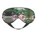 SSIMOO Flamingos and Pineapples Print Double-Sided Eye Mask Soft and Light Blocking for Enhancing Sleep Quality Black