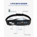 Waterfly Purps Waterproof Running Belt for Mobile Phones - Lightweight Jogging Bag for Men & Women - Black Double Layer Hip Pocket - Buy Online on GoSupps.com