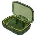 Healeved Travel Organizer Portable Case Medicine Dispenser 3 Compartments Small Case for Pocket Purse Daily Medicine Holder Container Green