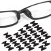 Adhesive Eyeglass Nose Pads Anti Slip Soft Silicone Nose Pad Stick On Plastic Frames Eye Glasses Sunglasses 12 Pairs Black - 2.5mm Thickness