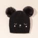 XYIYI Baby Kids Winter Knit Hat with Fur Pom - Bear Black | Infant Toddler Crochet Beanie Cap - Buy Online on GoSupps.com