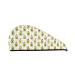 Hair Towel Wrap Hair Drying Towel with Button Towel Turban Head Towel to Dry Hair Quickly (Avocado Playing Music)