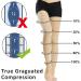 Ailaka Thigh High 20-30mmHg Compression Stockings XL - Beige, Footless | For Varicose Veins, Edema, Leg Pain | Men and Women | Post-Surgery Support - Buy Online on GoSupps.com