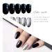 Buy Sethain Shiny Oval Press-On Nail Tips - Black & Silver Short Complete Cover 24 Pieces for Women & Girls | Best Quality & Style - Buy Online on GoSupps.com
