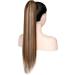 Cybelleza 22inch Ponytail Hair Extensions Ponytail Claw Jaw on Long Straight Pony Tails Clip in Hair Extensions Synthetic Hair pieces for Women (Golden Brown & Bleach Blonde) 22" Golden Brown&Bleach Blonde - Buy Online on GoSupps.com