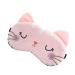 Fxaelian Cartoon Animal Cat Sleep Mask Sleeping Mask Eye Mask for Sleeping Blindfold Eye Cover Eye Shade Silk Night Cute Novelty Funny Travel Women Girls Adult Kids Pink Cat Light Pink