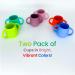 SiliLife Silicone Baby Cups 2 Pack | BPA Free & Food-Grade Safe | Easy-Grip Handles for Self-Feeding | Electric Blue/Coral Red - Buy Online on GoSupps.com
