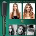 Hair Straightener Brush - Ionic Ceramic Hot Comb LED Display 3 Heat Levels Anti-Scald Fast Heating & Auto Off - Travel & Salon Use (Green - Buy Online on GoSupps.com