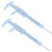 Mikikit Lot de 2 R gles Sourcils Professionnelles 150 MM Bleu Clair Niveau Bulle Outil de Mesure Flexible et Portable pour Maquillage Pr cis pour Tracer et Redessiner les Sourcils