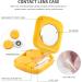 Portable 6-Part Contact Lens Case with Mirror Straw & Tweezers - Ideal for Daily Travel & Work - Buy Online on GoSupps.com