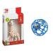 Vulli Sophie La Giraffe Fresh Touch 516910 Dose & Bright Starts Oball Rattle Blue - Flexible and easy -to -tangible design for children of all ages Bundle with Oball Rattle