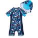BONVERANO Baby Boys Swimsuit | UPF 50+ Sun Protection | Navy | 9-12 Months - Buy Online on GoSupps.com