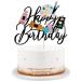 LVEUD Happy Birthday Cake Topper Painting Theme Artist Happy Birthday Cake Topper Drawing Board Happy Birthday Cake Topper
