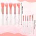 Shop WLLHYF 10-Piece Marble Makeup Brushes Set | Soft Pink Bristles for Eyeshadow Foundation & More - Professional Cosmetic Tools - Buy Online on GoSupps.com