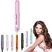 Gadgetcab Curling Iron Gadgetcab Mini Curling Iron Small Travel Curling Iron 2-in-1 Mini Curling Wand & Flat Iron Hair Straightener Portable Travel Curling For All Hair Types (Pink)
