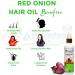 Organic Onion Hair Oil with Castor, Argan, Jojoba, Bhringraj, and Olive Oils for Hair Growth & Anti Hair Loss - Natural Hair Care Solution - Buy Online on GoSupps.com