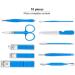 10pcs Professional Manicure Set - Stainless Steel Nail Clippers & Pedicure Tools for Travel (Blue) - Buy Online on GoSupps.com