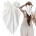 Bows for Women - Satin Elegant Hair Bows with Spring Clip | Large Decorative Hair Barrettes Multifunctional Hair Accessories for Women Females Girls Ladies White