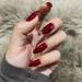 24 Pcs Red Press on Nails - Short Stiletto Almond | YEFIUO Spring Fake Nails - French Nail Tips - Full Cover Acrylic Nail Art Kit - Buy Online on GoSupps.com