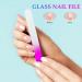 4 Pcs Glass Nail File Set with Cuticle Pusher - Double Sided Crystal Nail Files for Manicure Pedicure - Rose Red - Buy Online on GoSupps.com